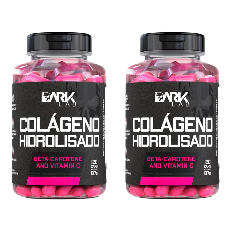 Kit 2 colágenos hidrolisados tipo I e II Dark Lab 120 capsulas