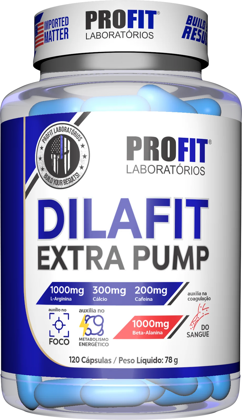 Dilafit Extra Pump Pré Treino Vasodilator 120 Caps Profit Labs - Zeri