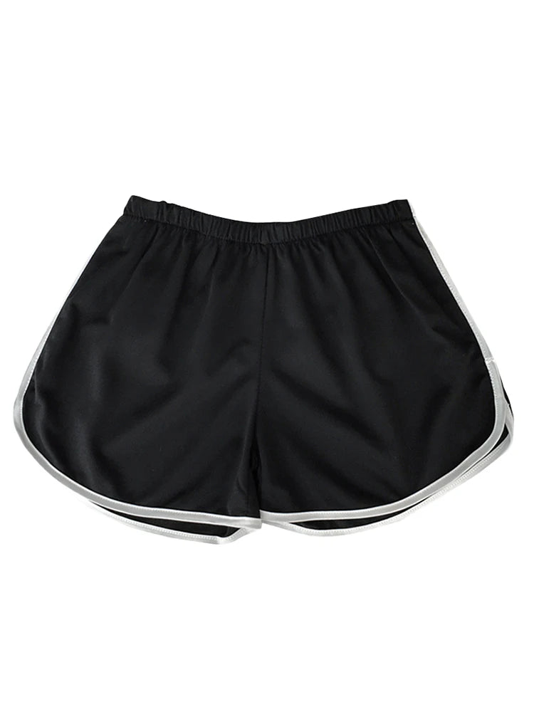 Shorts esportivos, listrados para mulheres, roupas femininas!